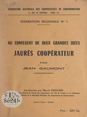 cover image of Au confluent de deux grandes idées